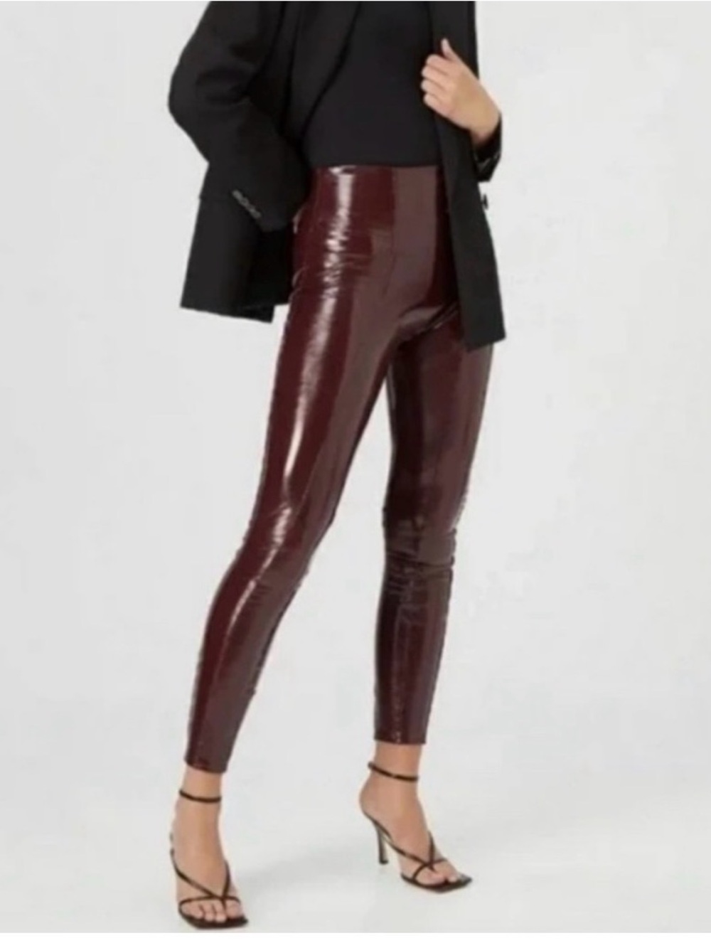 Spanx High-Shine Burgundy leggings XS